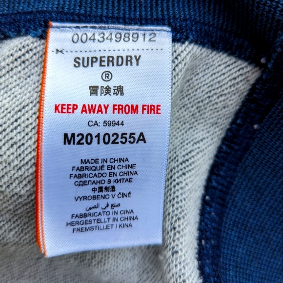 Men's XS two tone blue Super-Dry Vintage Crew Sweater - Picture 6 of 12